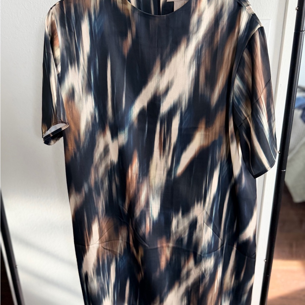 H&M Gradient Black, Green, Blue, Tan and Cream Dress